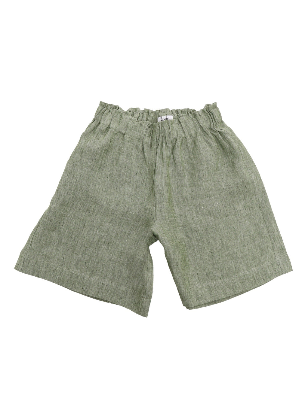 Green Linen Bermuda Shorts - 2 Y