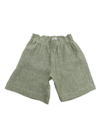Green Linen Bermuda Shorts - 2 Y