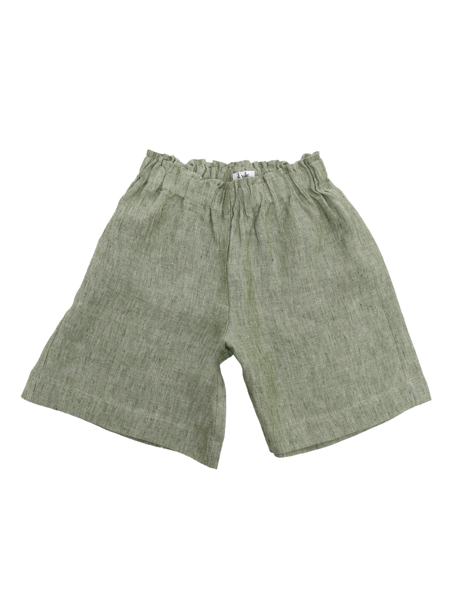 Green Linen Bermuda Shorts - 2 Y