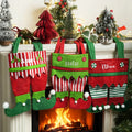 Pantalones personalizados Elf Calcetín de Navidad con el nombre bordado Chimenea Árbol de Navidad Colgante Decoración Regalo de Navidad para la Familia Amigo