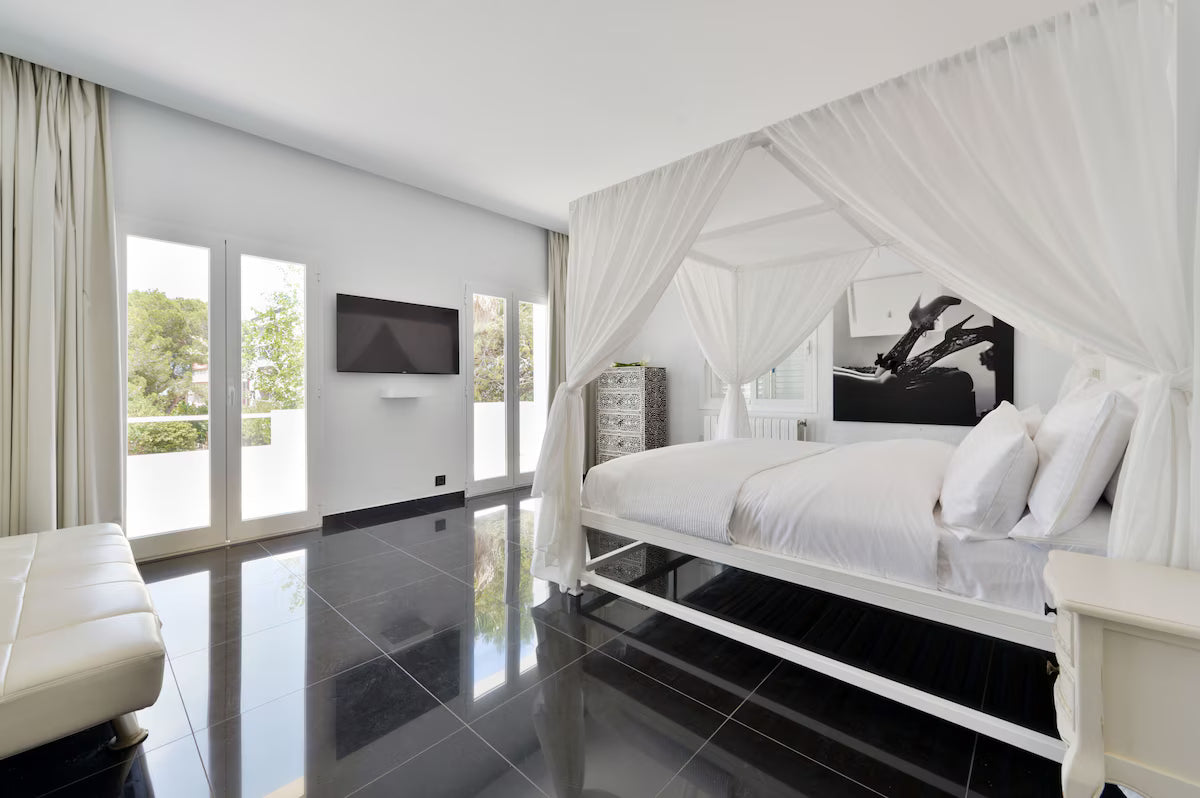 Super Rare 8-Bedroom Luxury Seafront Ibiza Villa with Private Beach, Panoramic Rooftop and Underground DJ Room in Santa Eulalia