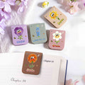 Personalizada de dibujos animados de nacimiento de flores de mariposa magnética de cuero de la PU Marcapáginas con el nombre de cumpleaños de vuelta a la escuela de regalo para los niños las mujeres