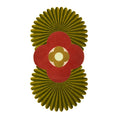 Daisy within Daisy Pleated Hand Tufted Wool Rug Runner
