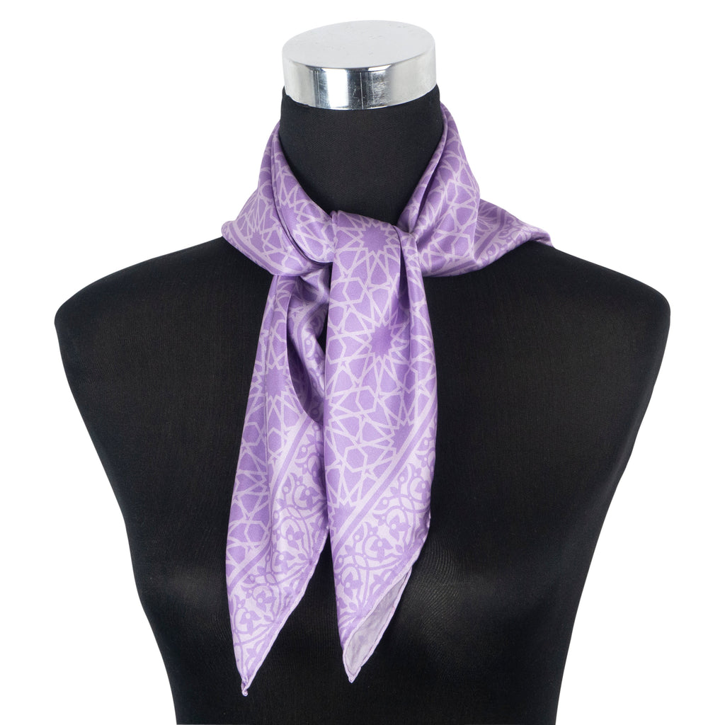 Purple Silk Square Scarf Dalila