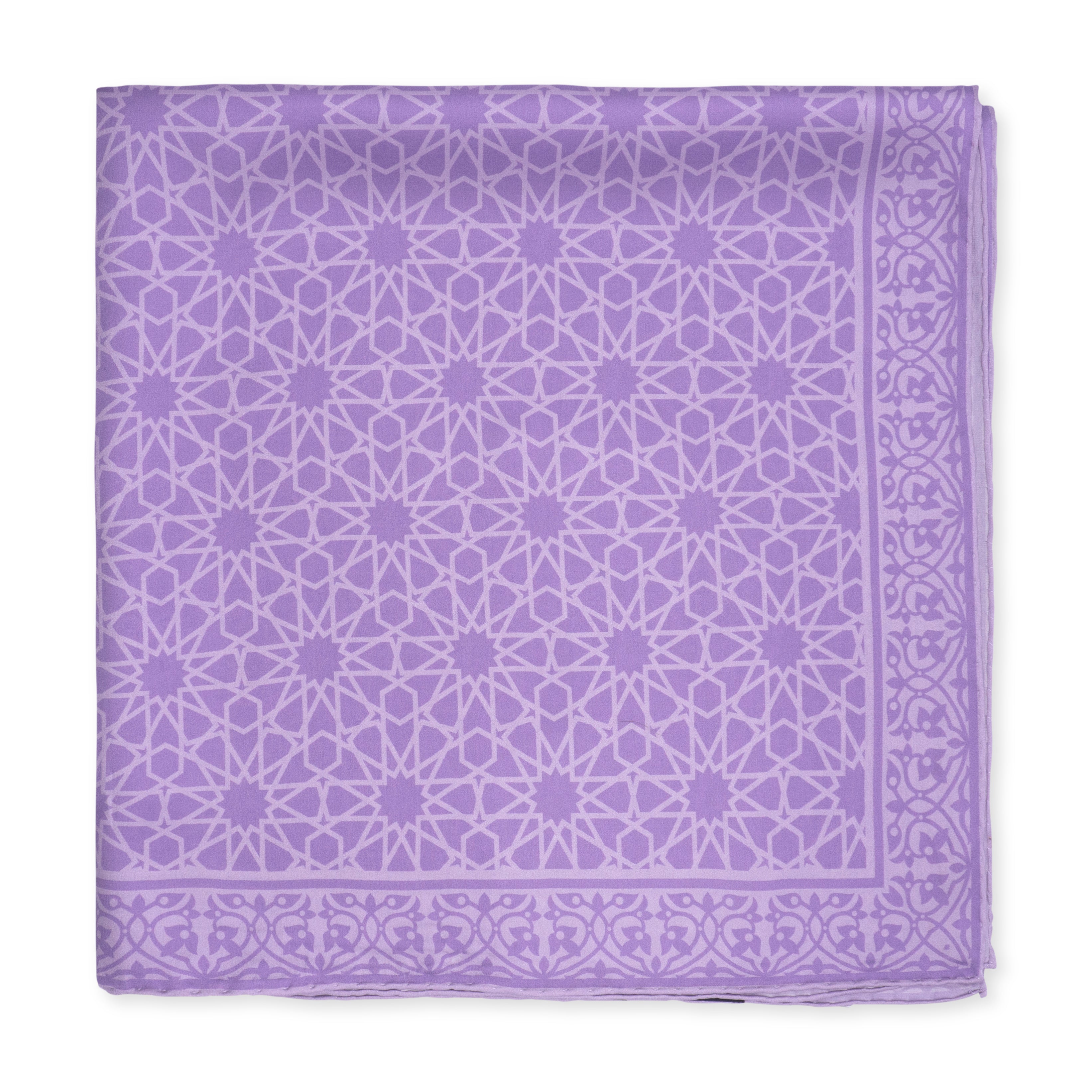 Purple Silk Square Scarf Dalila