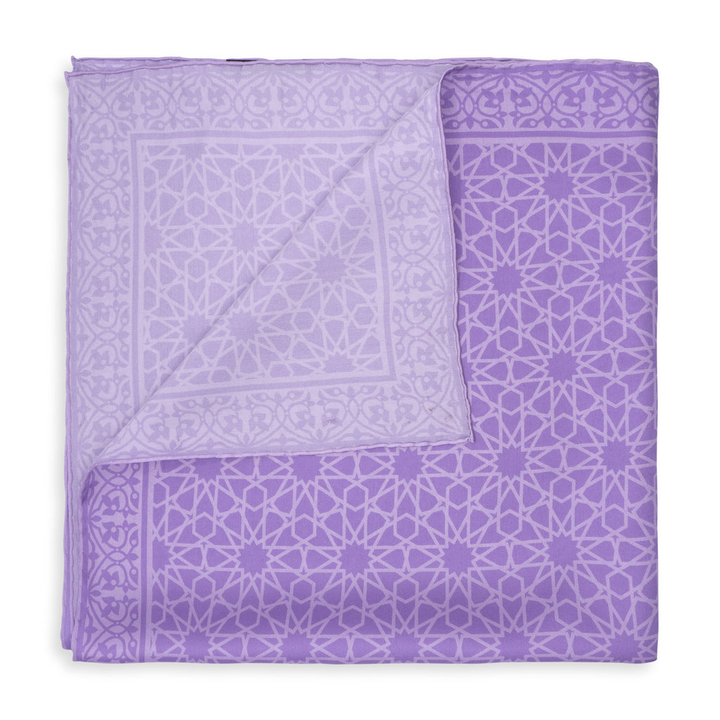 Purple Silk Square Scarf Dalila