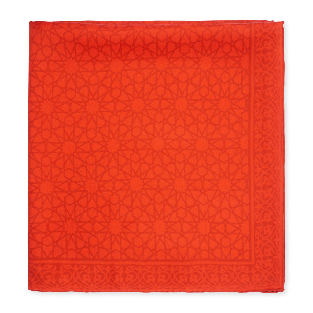 Red Silk Square Scarf Dalila