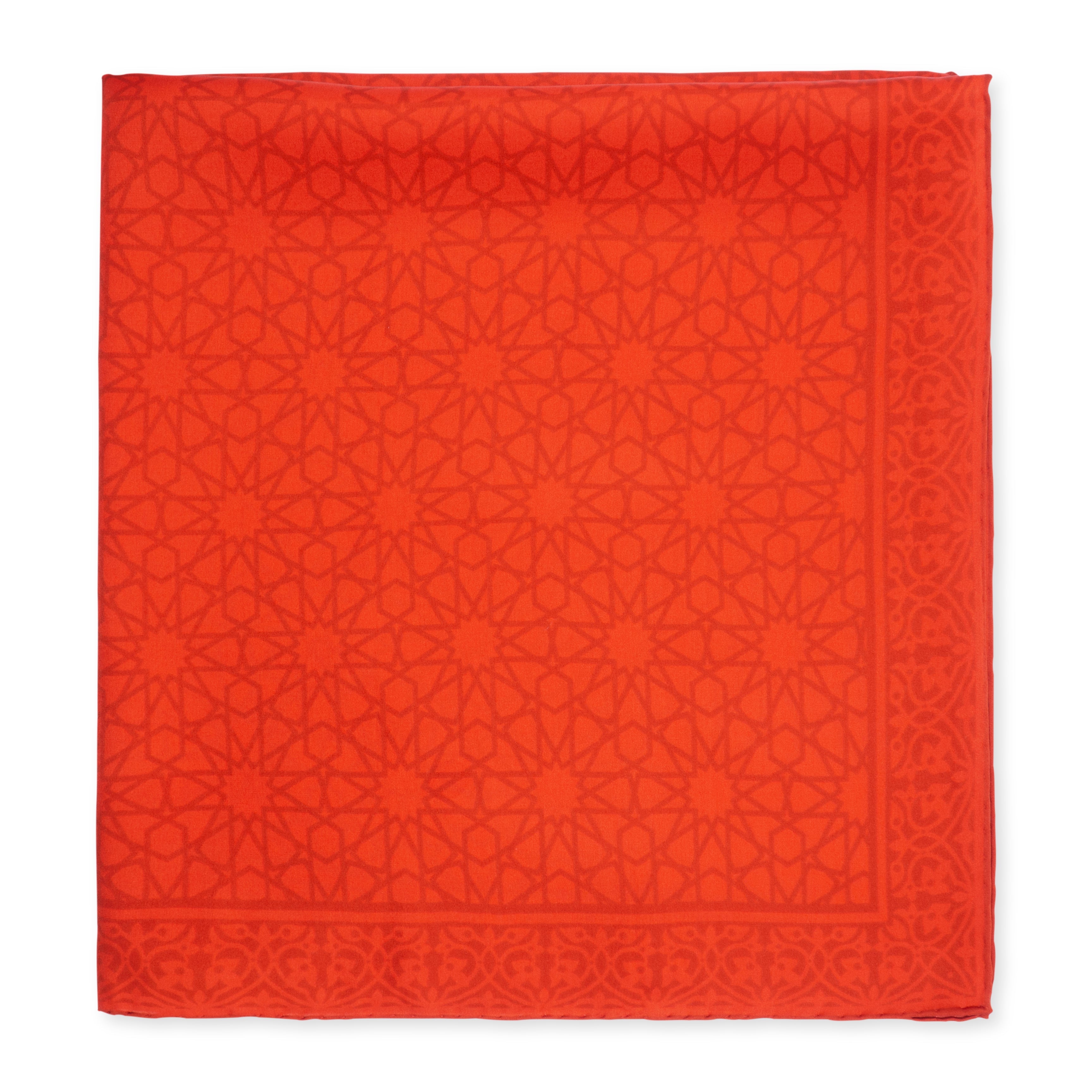 Red Silk Square Scarf Dalila