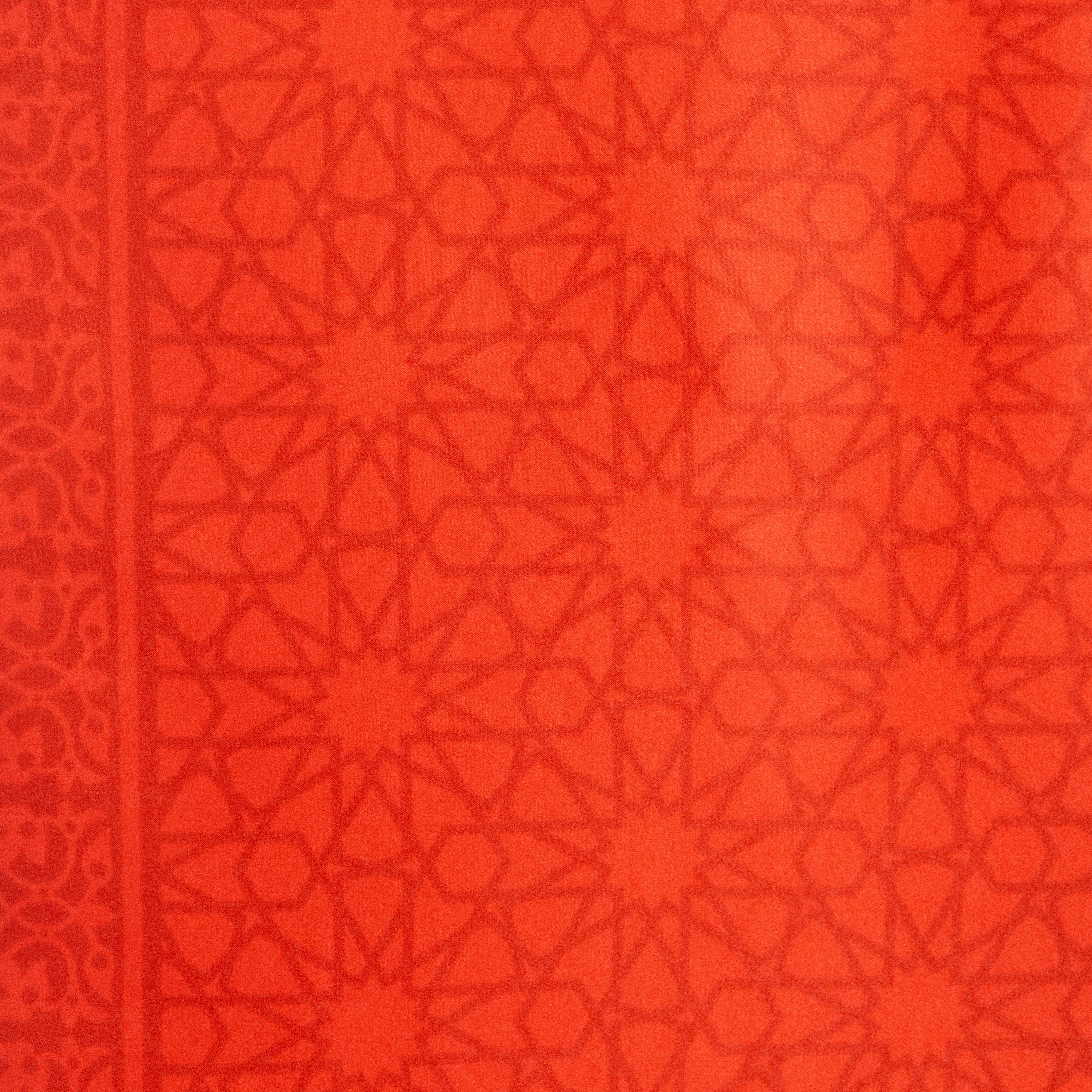 Red Silk Square Scarf Dalila