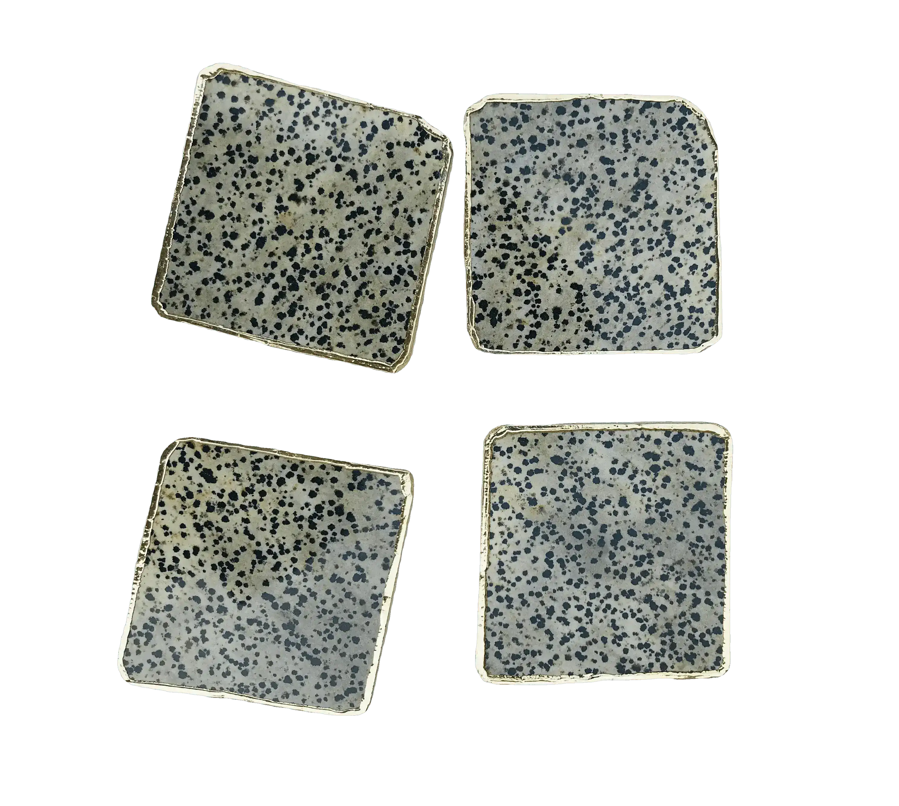 Dalmatian Jasper Agate Stone Coaster - Set of 4
