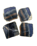 Dark Fluorite Agate Coasters - Set of 4
