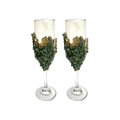 Dark Green Quartz Wine Glass - Set of 2