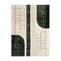 Dark Wave Symphony Knotted Wool Rug