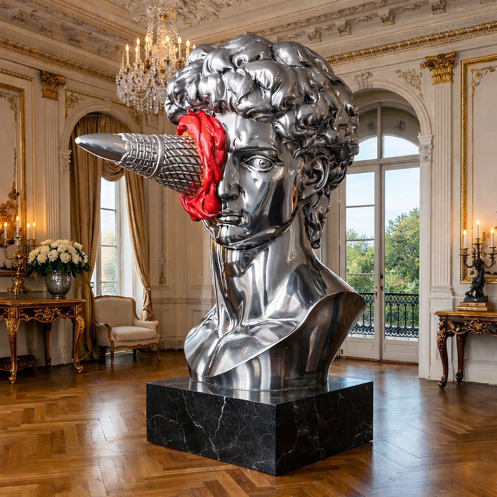 OSO Stainless Steel Echelon Disruptor Sculpture - Height: 36 inch (91 cm)