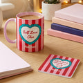 Taza de Cerámica Personalizada Self Love Clue Heart 11 oz 15 oz con Nombre y Posavasos Regalo de San Valentín Cumpleaños para Ella Él