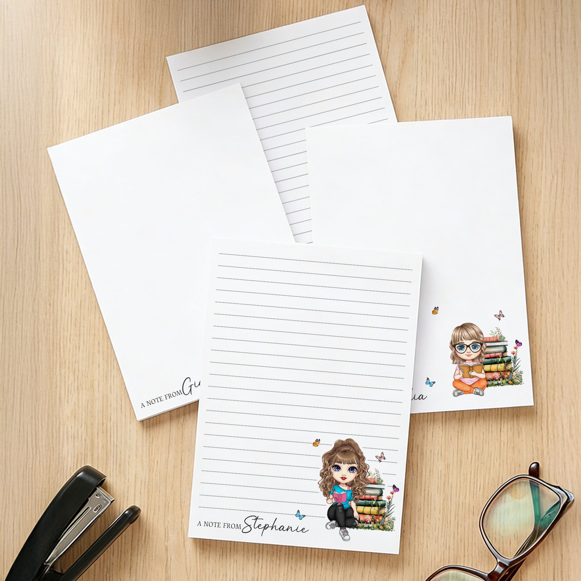 Bloc de notas personalizado con 40/80 páginas y nombre Regalo de agradecimiento por la vuelta al cole para amigos estudiantes amantes de los libros