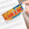 Clip imantado personalizado de letras de colores estilo cómic con nombre Regalo de cumpleaños de vuelta al cole para ratones de biblioteca