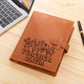 Personalizada Floral Corazón Lápiz Nombre A5 Cubierta de cuero cuaderno con bolsillo de almacenamiento Cumpleaños Día del Maestro Apreciación Regalo para el Maestro
