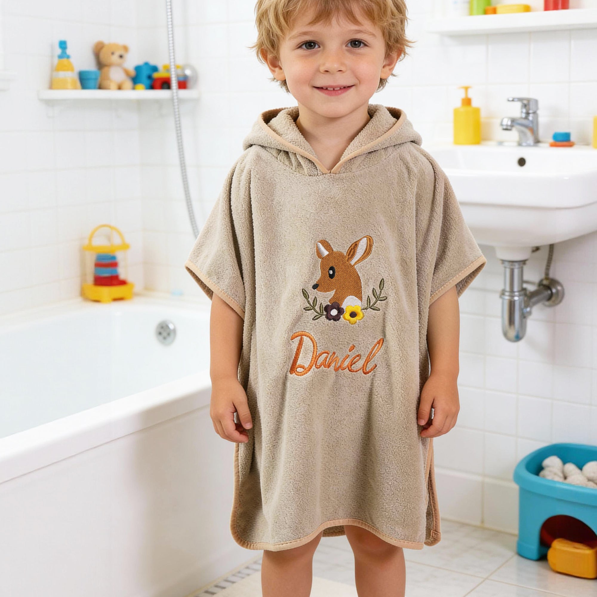 Personalizado lindo animal de Coral toalla con capucha de lana con el nombre bordado piscina de verano baño esencial Baby Shower regalo de cumpleaños para el bebé niño