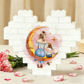 Ladrillo de construcción personalizado con el nombre del personaje de dibujos animados Love Heart para el Día de la Madre