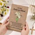 Personalizada Nacimiento Flor Cruz Biblia Versículo A5 A6 PU Cuaderno de cuero Inspirational Birthday Gift for Women Christians