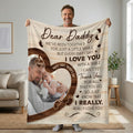 Manta personalizada con nombre y foto de querido papá Decoración para el hogar Primer regalo del Día del Padre para un nuevo papá