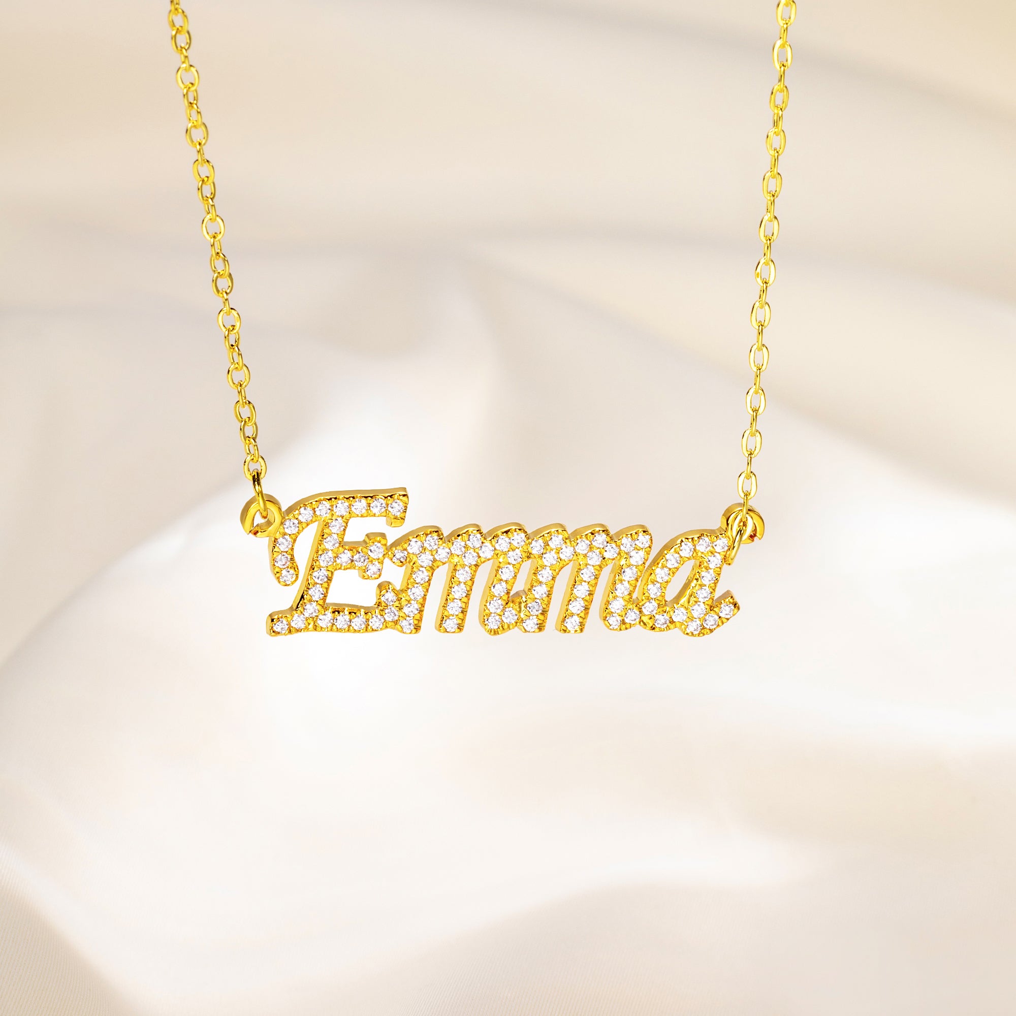 Personalizado Exquisito Zircon Nombre Collar Dainty Joyería Cumpleaños Día de la Madre Aniversario de regalo para las mujeres