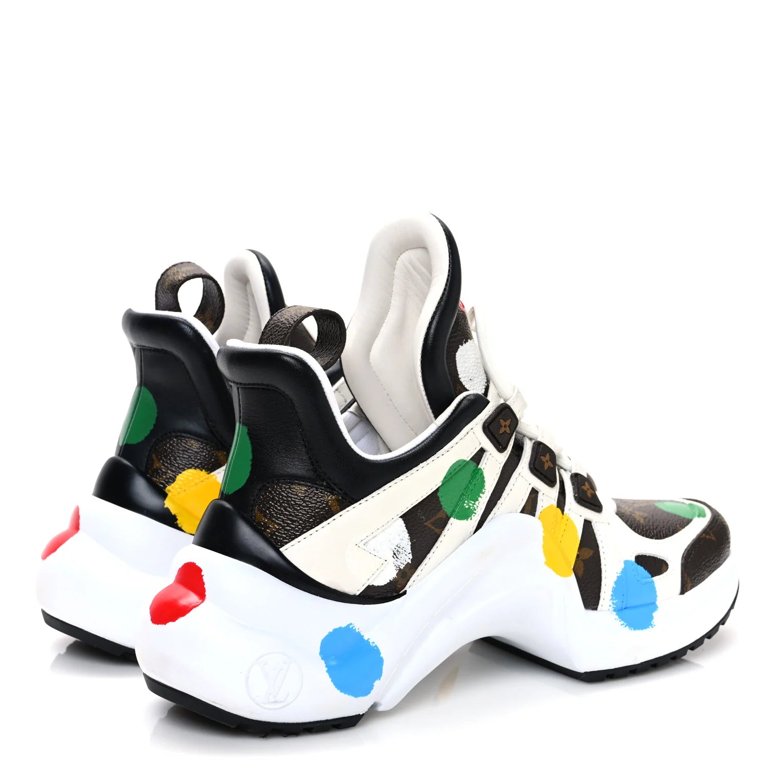 Louis Vuitton LV X YK Calfskin Monogram Dots Monogram Archlight Sneakers White