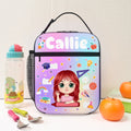 Personaje de dibujos animados personalizado Elementos de papelería Bolsa de almuerzo aislante con nombre Picnic portátil Regalo de vuelta al cole para niños Niñas