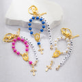Llavero Personalizado de Ángel con Nombre de Primera Comunión, Bautizo y Madrina para Mujeres Cristianas
