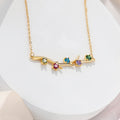 Personalizada 1-6 rama de la familia Birthstones Collar Dainty Joyería Cumpleaños Aniversario de regalo para las mujeres