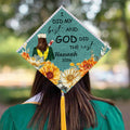 Flor de Nacimiento Personalizada con Purpurina Vista Trasera Estudiante I Did My Best Graduation Cap Topper Decoración con Nombre y Año Regalo de Graduación para Graduados