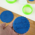 Personalizado 3D Impreso Oso Elefante Jirafa Diseño Fondant Cortador de Galletas Sello con Nombre Baby Shower Fiesta Regalo para Niño Bebé