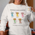Sudadera personalizada Our Gardest Adventure Floral Boots para adulto con título y 1-6 nombres Día de la Madre Cumpleaños Regalo para mamá Abuela