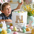 Conejito de Pascua personalizado con nombre e inicial Huevos de Pascua Feliz Regalo para niños