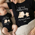 Osito Personalizado Nuestro Primer Día de la Madre 100% Algodón Camiseta Bebé Body con Nombre Cumpleaños Día de la Madre Regalo para Bebé Madre