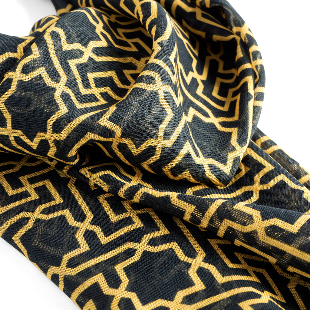 Black and Gold Scarf Rawda v3