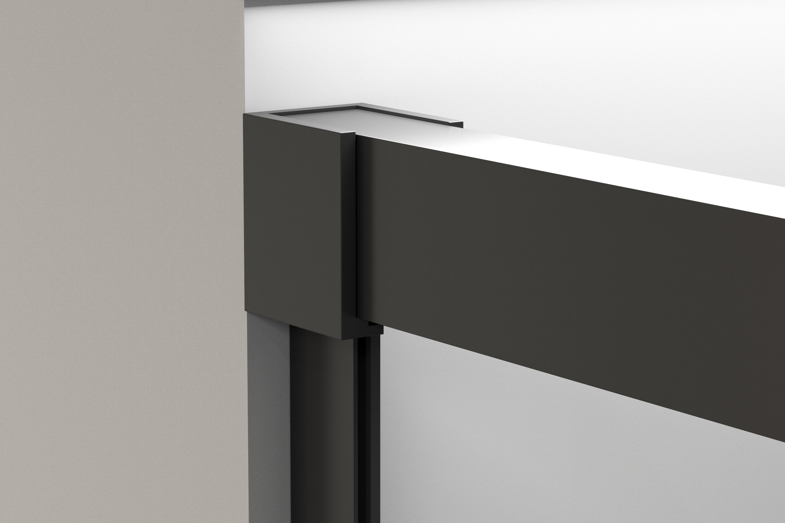 BATHME NIXON Mampara Frontal Bañera 2Fijos+2Correderas Negro