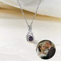 Personalizado Infinito Foto Proyección Zircon Collar con Corazón Dainty Joyería Aniversario Cumpleaños Memorial Gift for Women