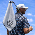 Toalla de Golf Bordada Personalizada con Nombre y Clip para Colgar Accesorios Deportivos Regalo de Cumpleaños para los Amantes del Golf