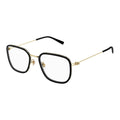 Gucci Metal and Acetate Mixed Frame Eyeglasses — Gold