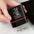 Sello de Nacimiento Personalizado Flor Firma Portátil con Nombre Uso Diario Regalo de Cumpleaños para Amigos Familia