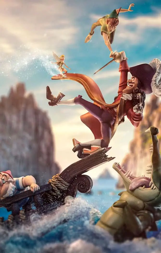 Statue Peter Pan vs Hook Deluxe - Disney 100th - Peter Pan - Art Scale 1/10 - Iron Studios