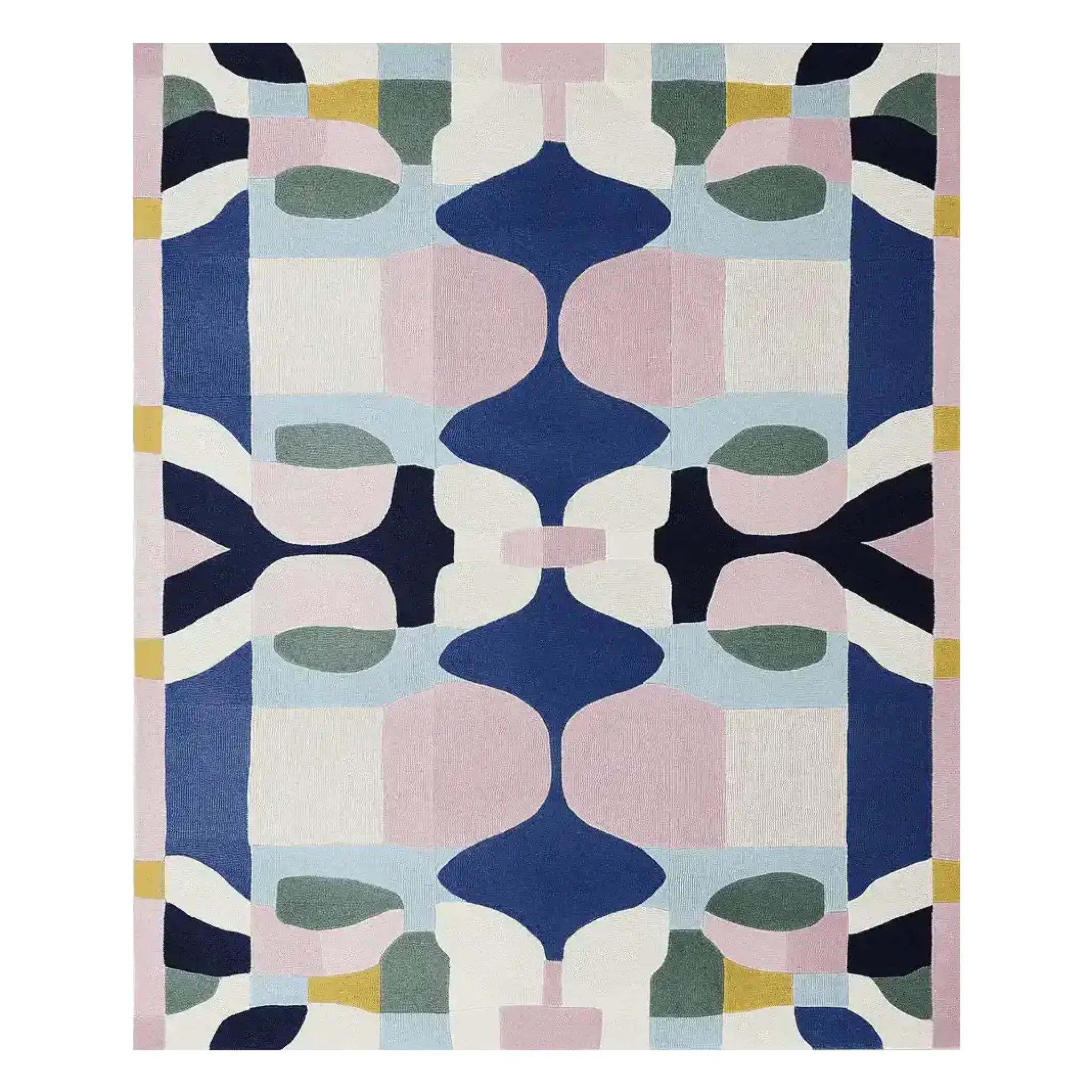 Dizzy Geometry Rave Hand Tufted Rug