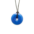 Colgante Donut de Ágata Azul Teñida