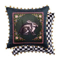 Double Rabbit Print Velvet Pillow Case