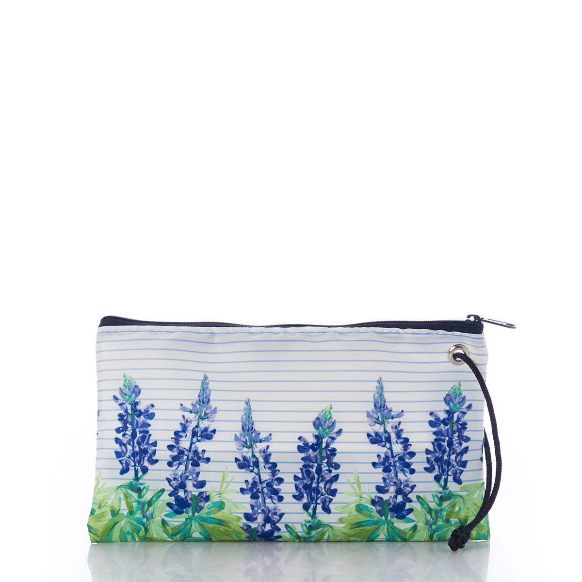 Lupine Sailor Stripe Large Wristlet Handmade in Maine from Recycled Sails