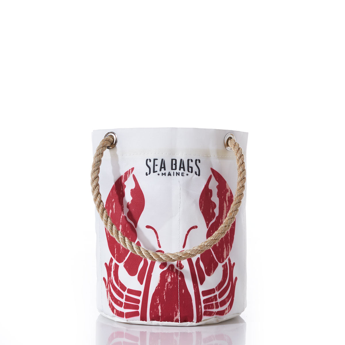 Lobster Pound Beverage Bucket Bag Handmade in Maine from Recycled Sails