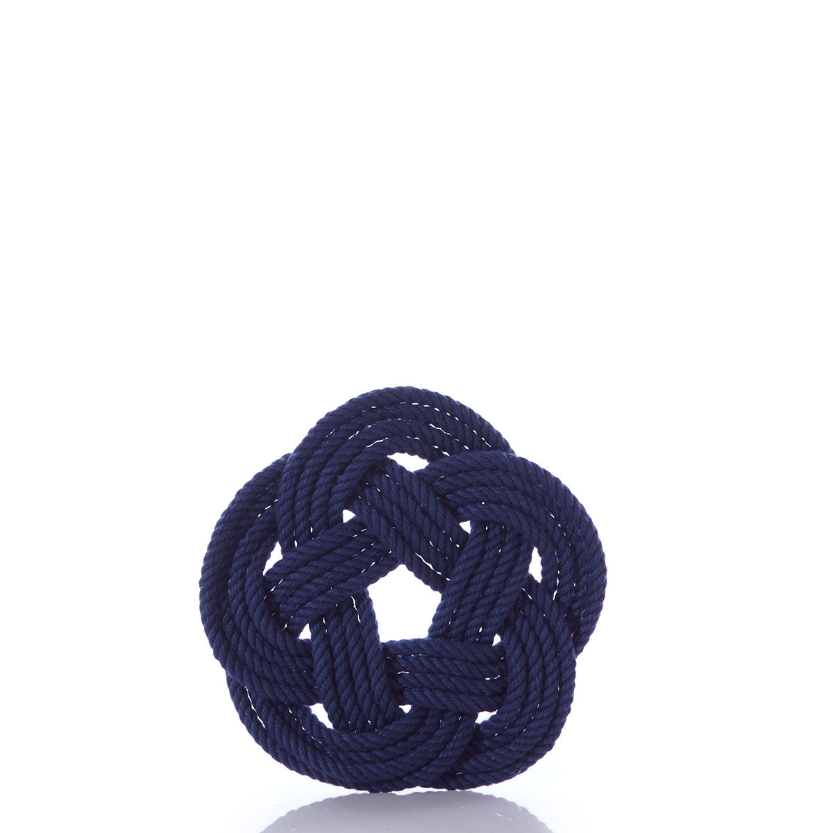 Nautical Sailor Knot Coasters-Navy Handmade in Maine from Recycled Sails