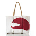 Red Lobster Claw Tote Handmade in Maine from Recycled Sails